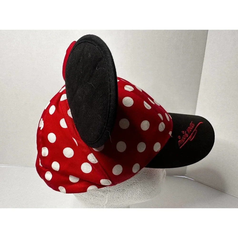 Youth Minnie Mouse Polka Dot Ears Snapback Hat Cap UNIQUE Hong Kong Disneyland